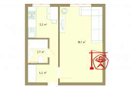 Недорогая 1-к. квартира на КЗТЗ.
