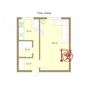 Недорогая 1-к. квартира на КЗТЗ.